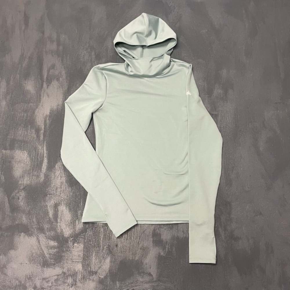 Airlift Runner Hoodie Women Small Green ALO